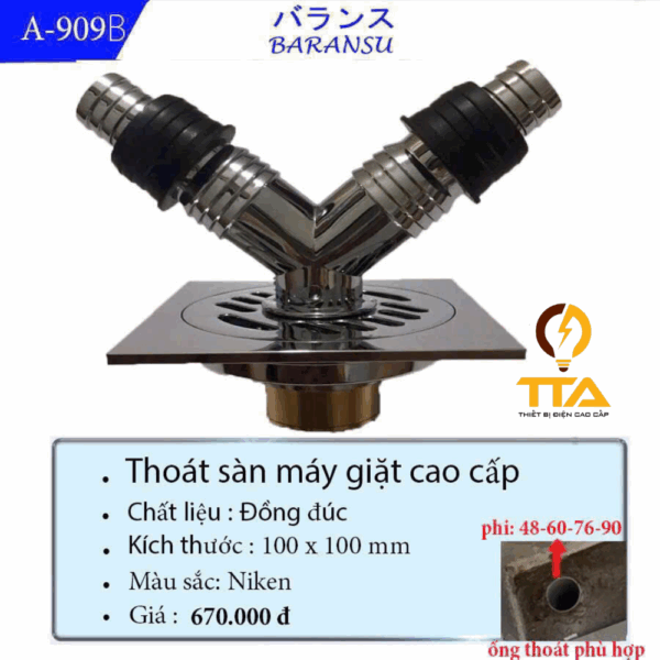 Ga Thoát Sàn Máy Giặt A-909B