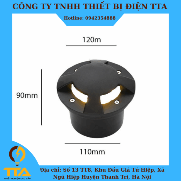 Đèn Led Âm Đất LP-AD03 Cree | 6W – 12W | Ánh Sáng Vàng 3000K