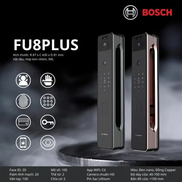 KHÓA ĐIỆN TỬ BOSCH FU8 PLUS